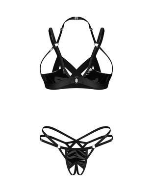 Еротичний комплект з доступом Obsessive Keira Lise 2-pcs crotchless set S/M - фото