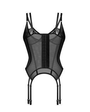 Эротический корсет Obsessive Arrowel Black corset S/M черный