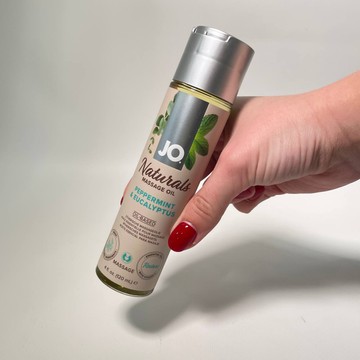 Массажное масло System JO Naturals Massage Oil Peppermint & Eucalyptus (120 мл) - фото