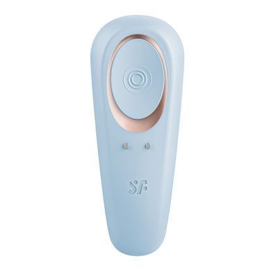 Satisfyer Partner Double Classic Light Blue - вібратор для пар блакитний - фото