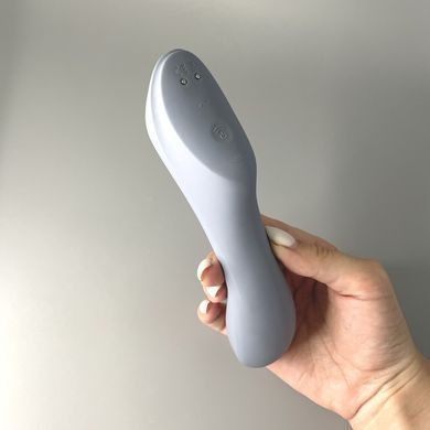 Satisfyer Curvy Trinity 3 &ndash; вакуумний вібратор BlueGrey - фото