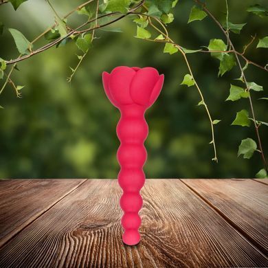 Анальний ланцюжок з трояндою та вібропулею Lux Active Champion Rose - фото