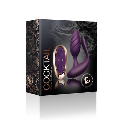 Анальна вібропробка Rocks Off Cocktail Purple 3,3 см - фото