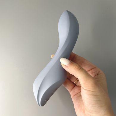Satisfyer Curvy Trinity 3 &ndash; вакуумний вібратор BlueGrey - фото