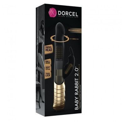 Вибратор-кролик Dorcel Baby Rabbit Gold 2.0 с жемчужным массажем - фото