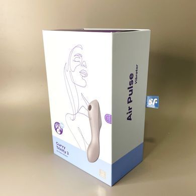 Satisfyer Curvy Trinity 3 &ndash; вакуумний вібратор BlueGrey - фото