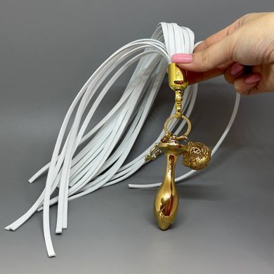 Анальная пробка-хвост пони 2,2 см LOCKINK SEVANDA White Pony-Tail Anal Rose-shape Plug