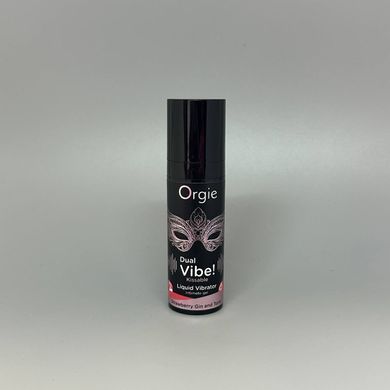 Жидкий вибратор со вкусом Orgie DUAL VIBE коктейль Джин-тоник клубника (15 мл) - фото