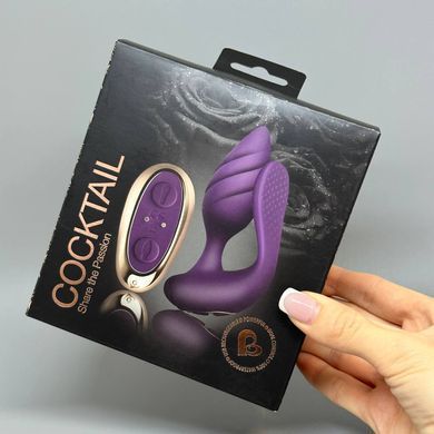 Анальна вібропробка Rocks Off Cocktail Purple 3,3 см - фото