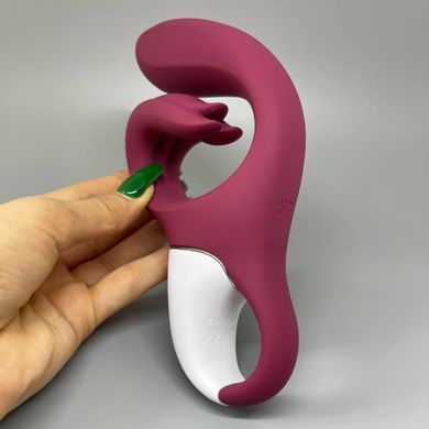 Satisfyer Love Me Red - вибратор-кролик с изогнутым отростком - фото