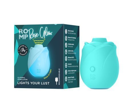 Вакуумный клиторальный стимулятор с люминесценцией Romp Rose Glow - фото