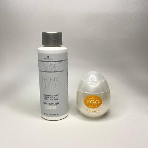 Набір Змазка Tenga Egg Lotion (65 мл) + Тальк Sensuva (56 г)