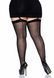 Чулки со швом сзади Leg Avenue Sheer backseam stockings Black Plus Size - фото товара