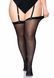 Чулки со швом сзади Leg Avenue Sheer backseam stockings Black Plus Size - фото товара
