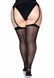 Чулки со швом сзади Leg Avenue Sheer backseam stockings Black Plus Size - фото товара