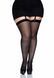 Чулки со швом сзади Leg Avenue Sheer backseam stockings Black Plus Size - фото товара