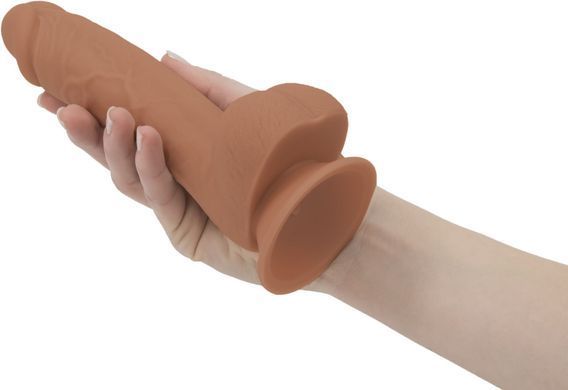 Фалоімітатор ADDICTION Steven 7.5" Silicone Dong Caramel (19 см) - фото