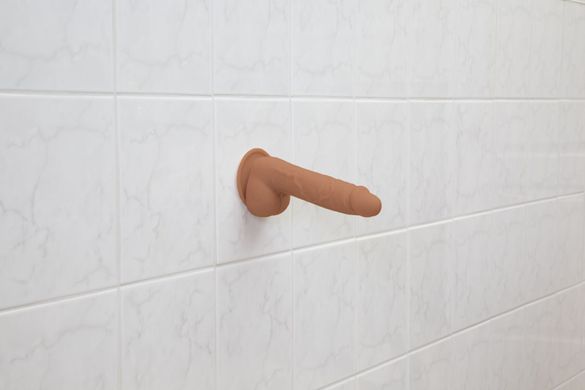Фалоімітатор ADDICTION Steven 7.5" Silicone Dong Caramel (19 см) - фото