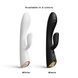 Dorcel FLEXI RABBIT BLACK - вібратор кролик з підігрівом чорний  - фото товару