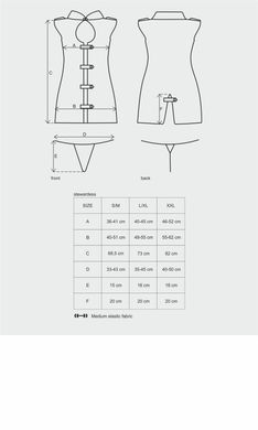 Еротичний костюм стюардеса Obsessive Stewardess L/XL