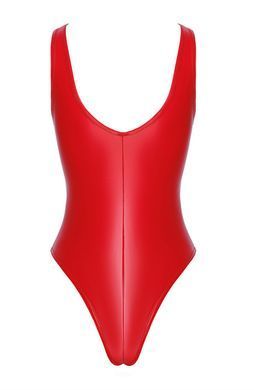 Сексуальне боді Noir Handmade F352 Red powerwetlook body S