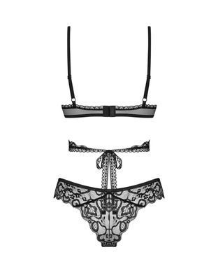 Эротический комплект Obsessive Blomentis 2-pcs set XS/S черный - фото
