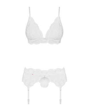 Эротический комплект Obsessive 810-SEG-2 3 pcs set white S/M - фото