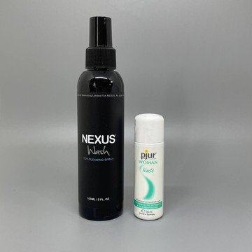Набор Смазка Pjur Woman Nude (30 мл) + Дезинфектор Nexus (150 мл)