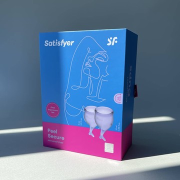 Набір менструальних чаш Satisfyer Feel Secure (lila) - фото