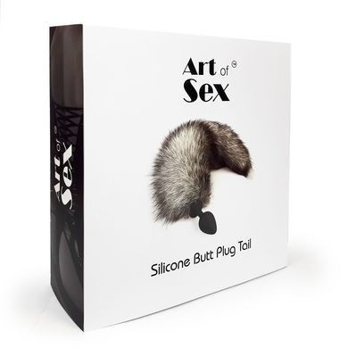 Анальна пробка з хвостом (3,4 см) Art of Sex size M Artctic fox
