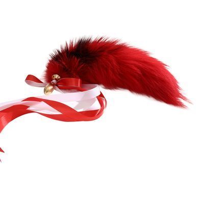 Набір накладки на соски+Анальна пробка-хвіст 2,3 см LOCKINK SEVANDA Red Vixen Set with Pear-shape Plug