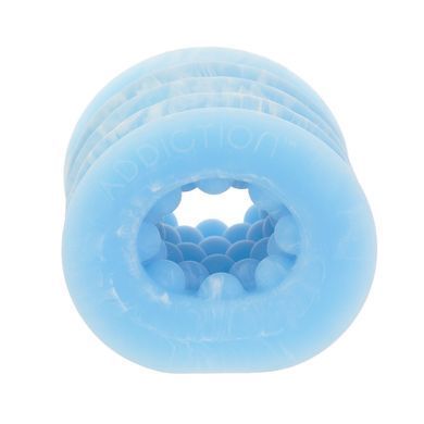 Наскрізний мастурбатор з 2 рельєфами ADDICTION Silicone Reversible Stroker Glow in the Dark - фото