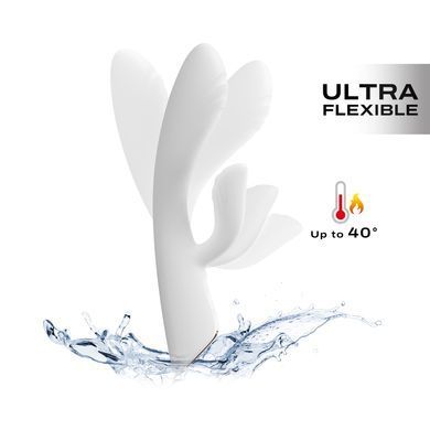 Dorcel FLEXI RABBIT WHITE - вібратор кролик з підігрівом білий - фото