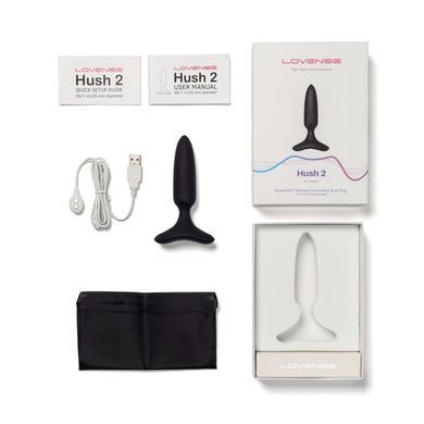 Lovense Hush 2 анальна смарт-вібропробка розмір XS 2,5 см - фото