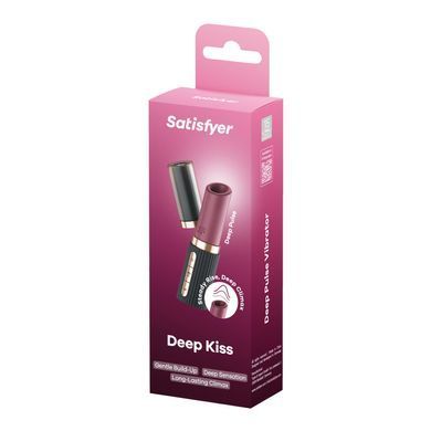 Satisfyer Deep Kiss вакуумний кліторальний стимулятор у формі помади - фото