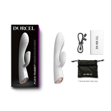 Dorcel FLEXI RABBIT WHITE - вібратор кролик з підігрівом білий - фото