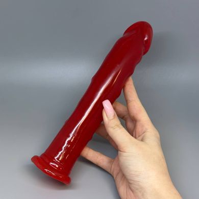 Гелевый дилдо на присоске Doc Johnson Jelly Jewels Red (20 см) - фото