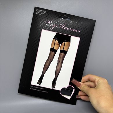 Панчохи зі швом ззаду Leg Avenue Sheer backseam stockings OS Black - фото