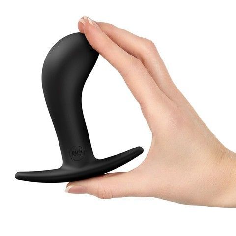 Анальна пробка Fun Factory BOOTIE L Black чорна 3,8 см (м'яте паковання) - фото