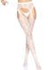 Еротичні колготки-бодістокінг Leg Avenue Heart net suspender hose OS White, імітація панчіх і пояса - фото товару