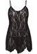 Сорочка та трусики Leg Avenue Rose Lace Flair Chemise Black Plus Size