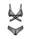 Эротический комплект Obsessive Blomentis 2-pcs set XS/S черный - фото товара