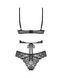 Эротический комплект Obsessive Blomentis 2-pcs set XS/S черный - фото товара