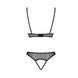 Комплект белья бра и трусики с доступом Passion Christa Set with Open Bra black L/XL - фото товара