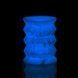 Наскрізний мастурбатор з 2 рельєфами ADDICTION Silicone Reversible Stroker Glow in the Dark - фото товару