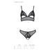 Комплект белья бра и трусики с доступом Passion Christa Set with Open Bra black L/XL - фото товара