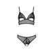 Комплект белья бра и трусики с доступом Passion Christa Set with Open Bra black L/XL - фото товара