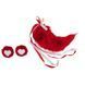 Набір накладки на соски+Анальна пробка-хвіст 2,3 см LOCKINK SEVANDA Red Vixen Set with Pear-shape Plug