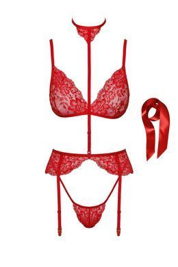 Еротичний комплект Noir Handmade Kissable Bondage Kiss Set Red S/M - фото