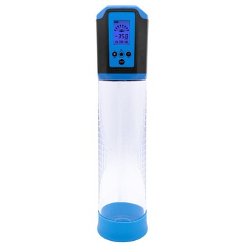 Автоматична вакуумна помпа для пеніса Man Powerup Passion Pump Blue з LED-табло - фото